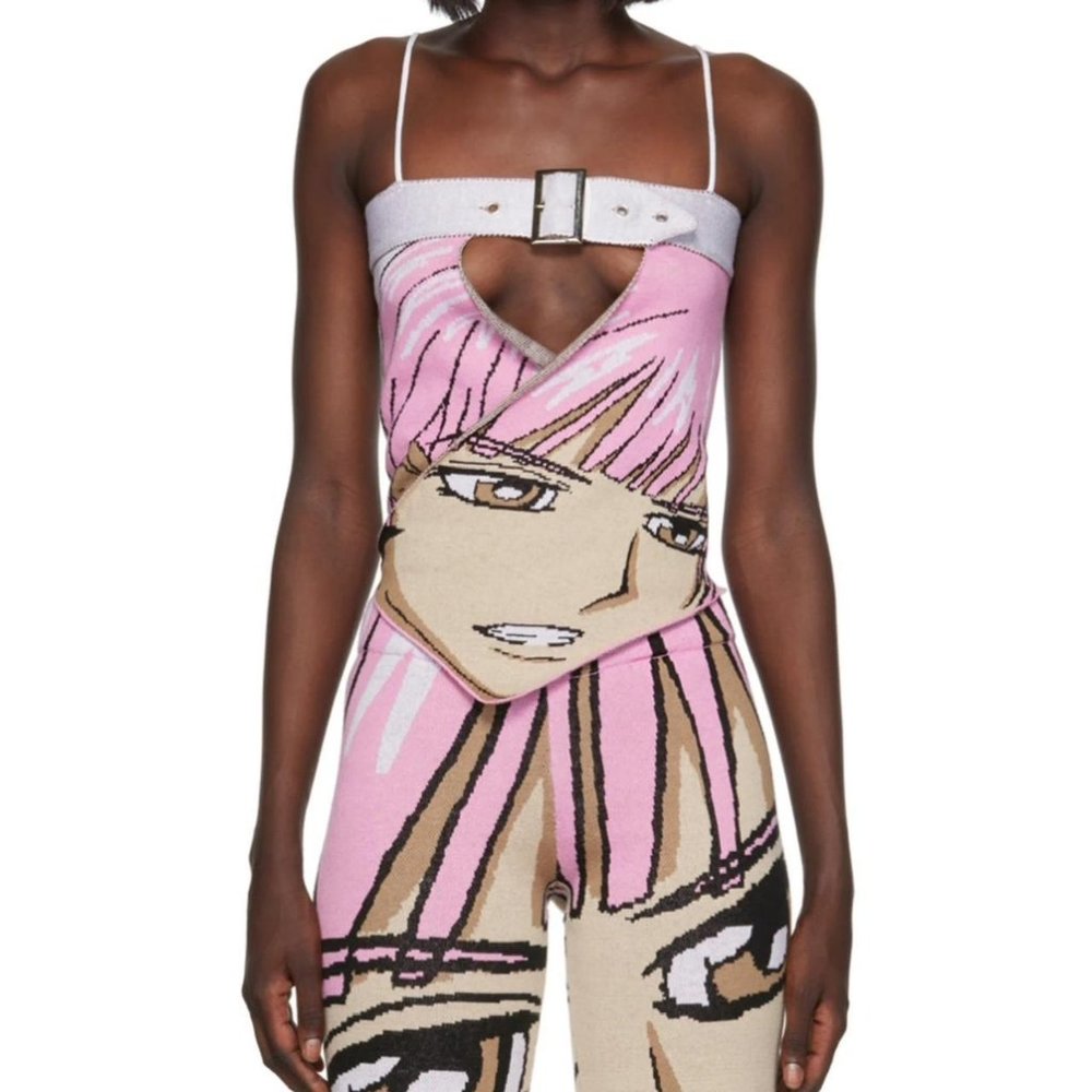 NWT SSENSE Exclusive 1XBLUE Pink Anime Tank Top size L